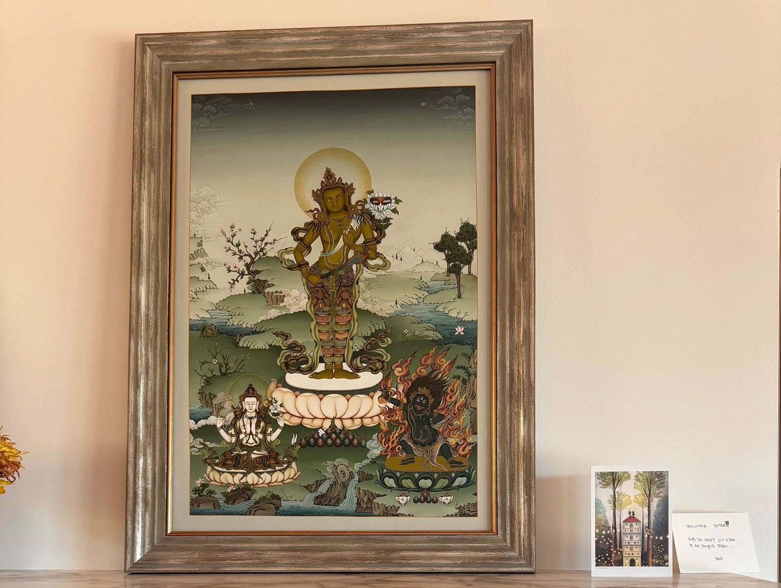 A beautifully framed artwork