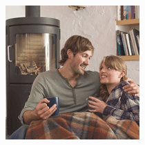 Couple infront of a stove