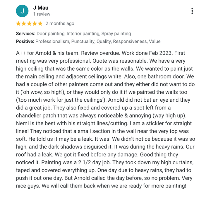J Mau - Google Review