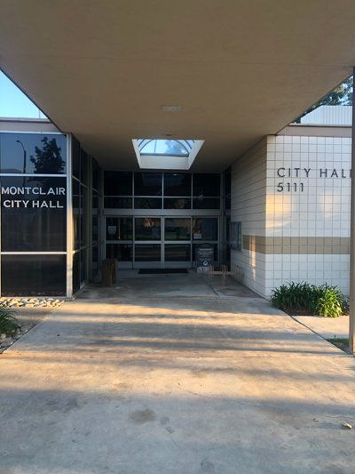 The entrance to the Montclair City Hall is shown.