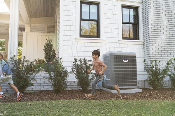 Kids playing in yard
