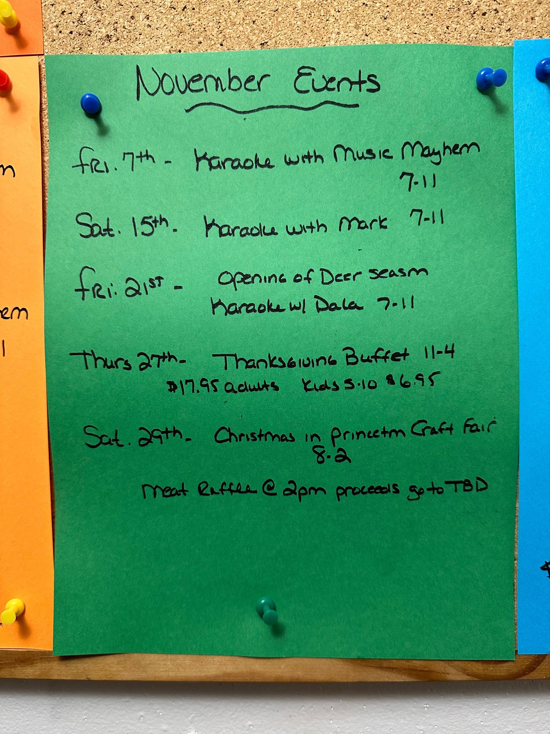 A list of events for June, including Father's Day brunch