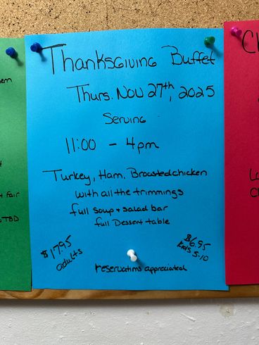 A paper that says Father's Day brunch on it