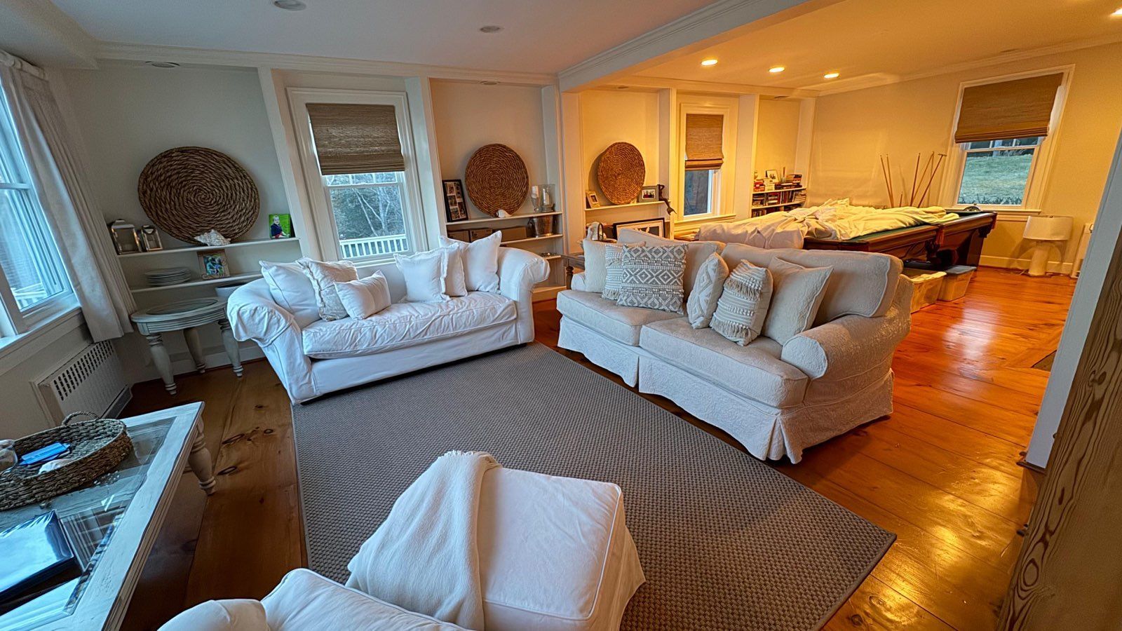 Cleaned living room area