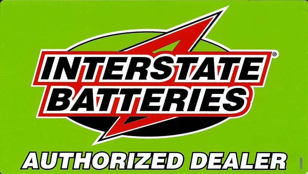 Interstate Batteries authorized dealer sign for marine and boat batteries