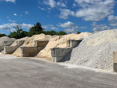 sand and gravel in sections