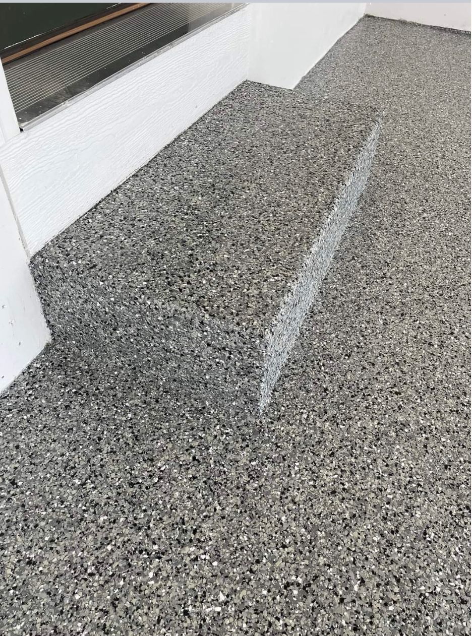 concrete coating for the steps