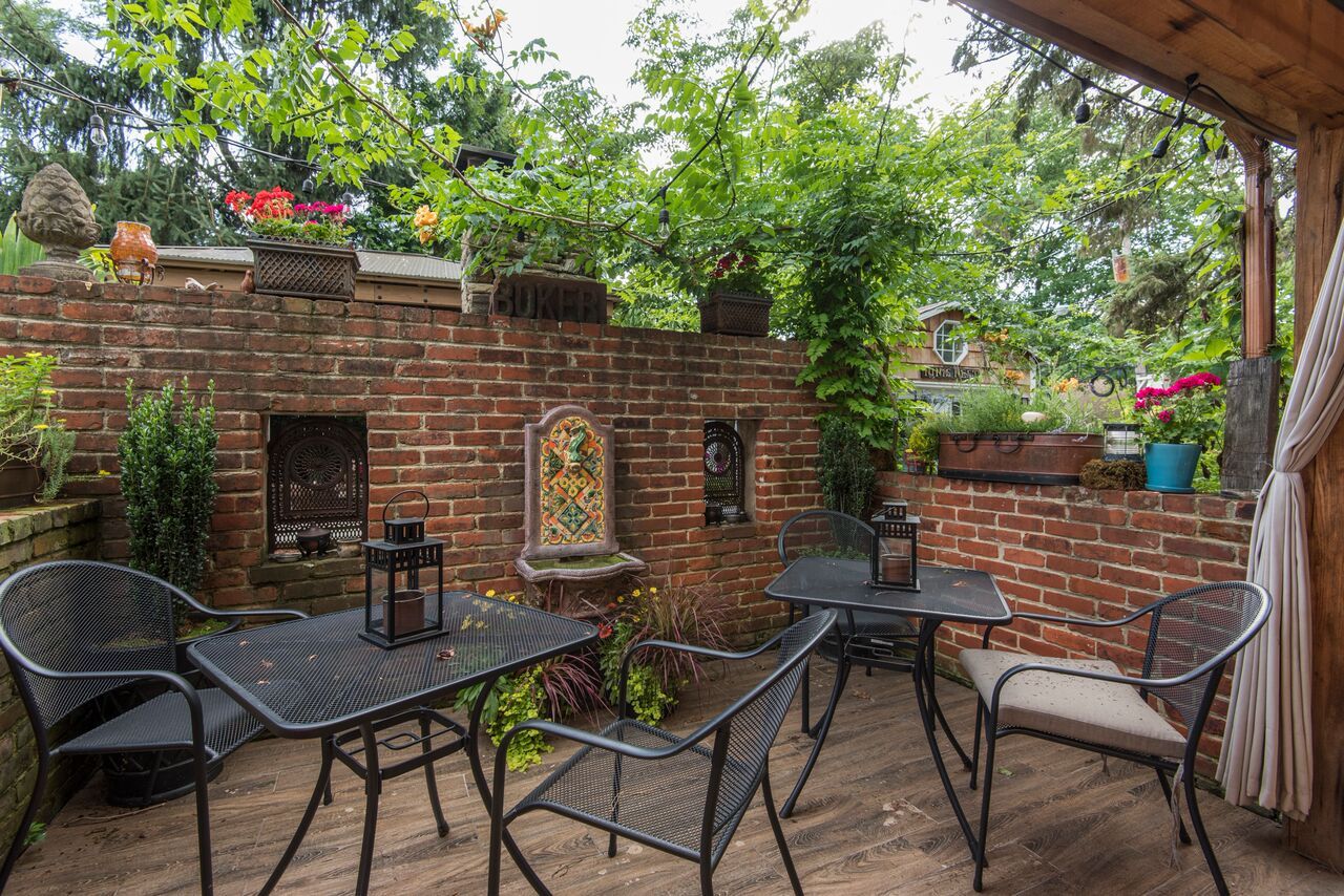 Outdoor tables and chairs