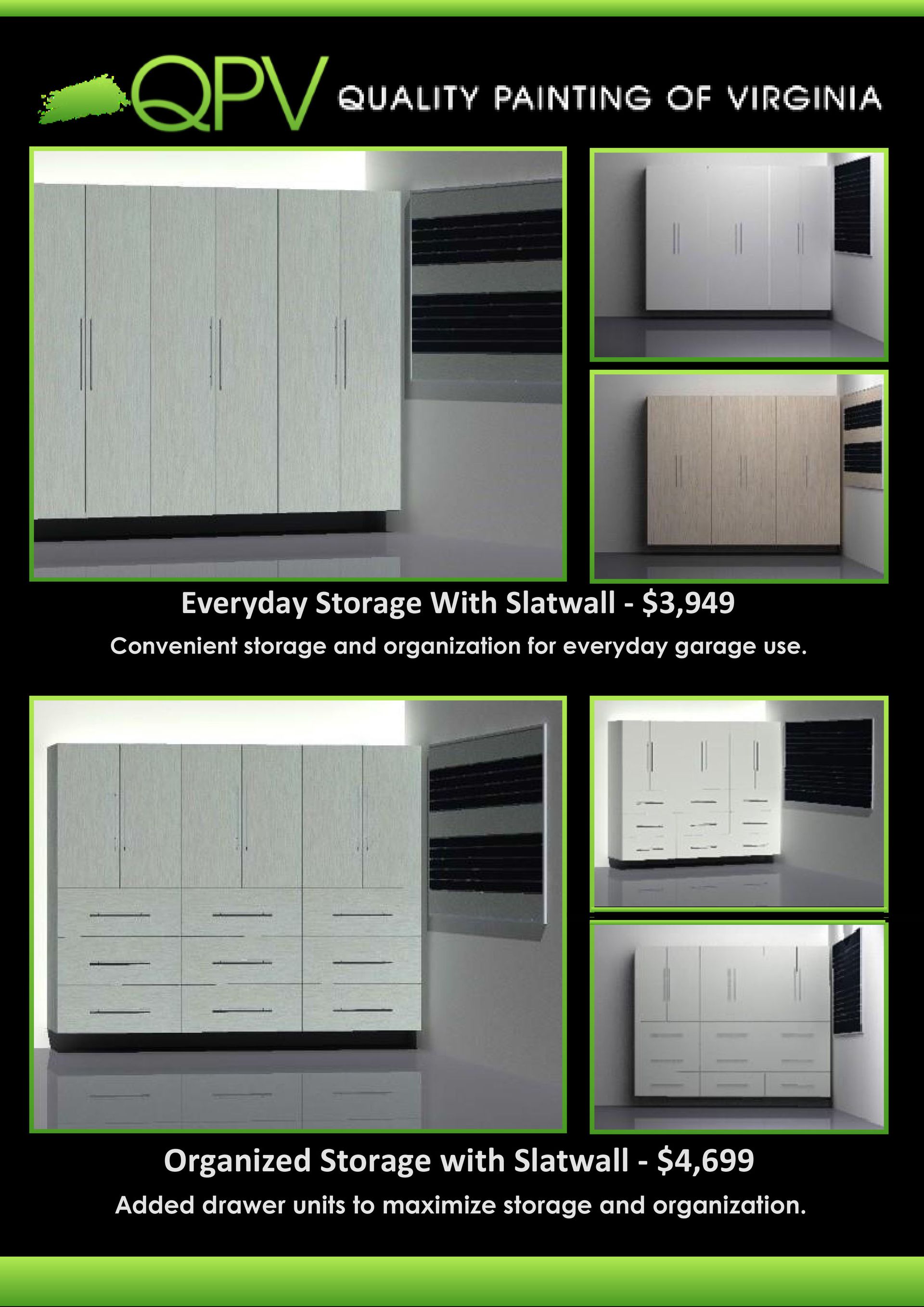 A flyer for qpv quality painting of virginia