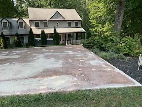 a large house with a big patio