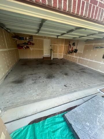 garage floor coating - before