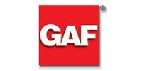 Red GAF logo on a white background.
