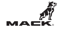 The black-and-white Mack Trucks logo featuring the iconic bulldog mascot above the company name.