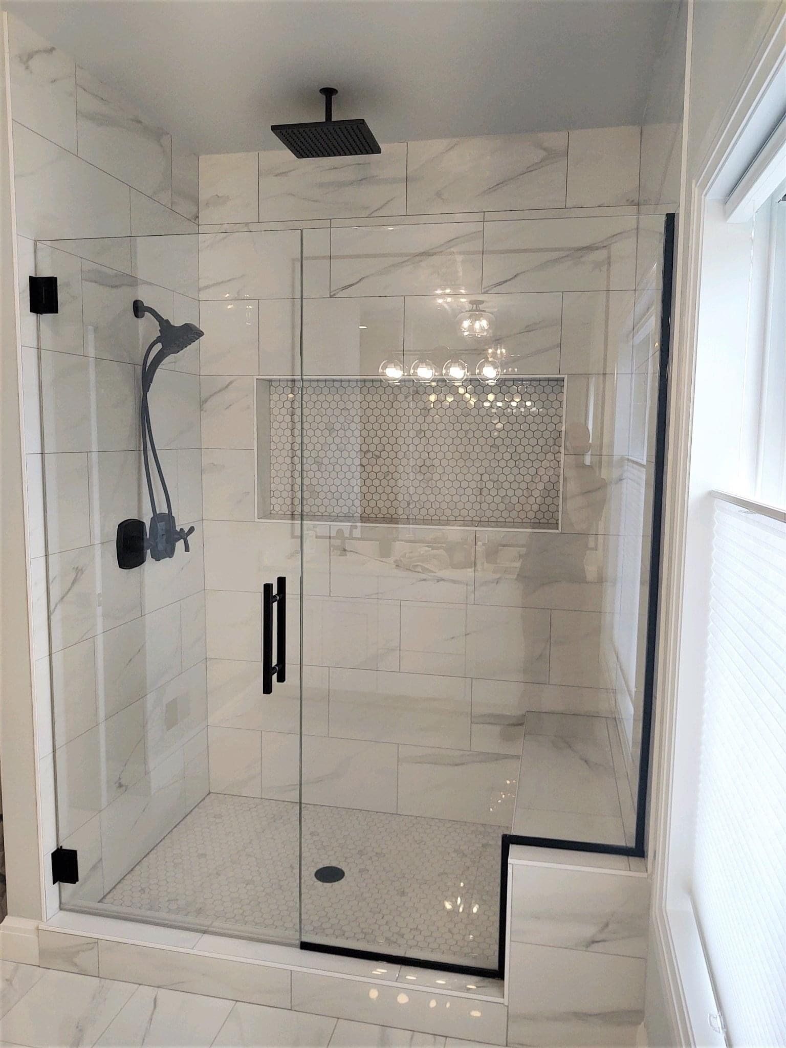 Classy shower glass door