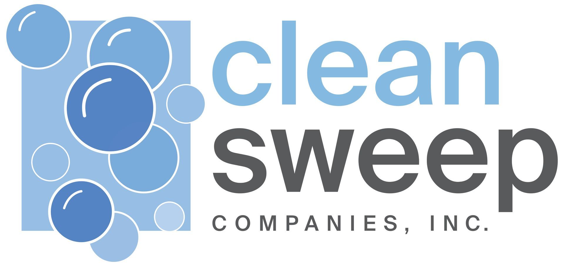 Logo with the text "CLEAN SWEEP" in teal and "PROPERTY SERVICE" 