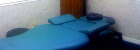 Blue massage bed