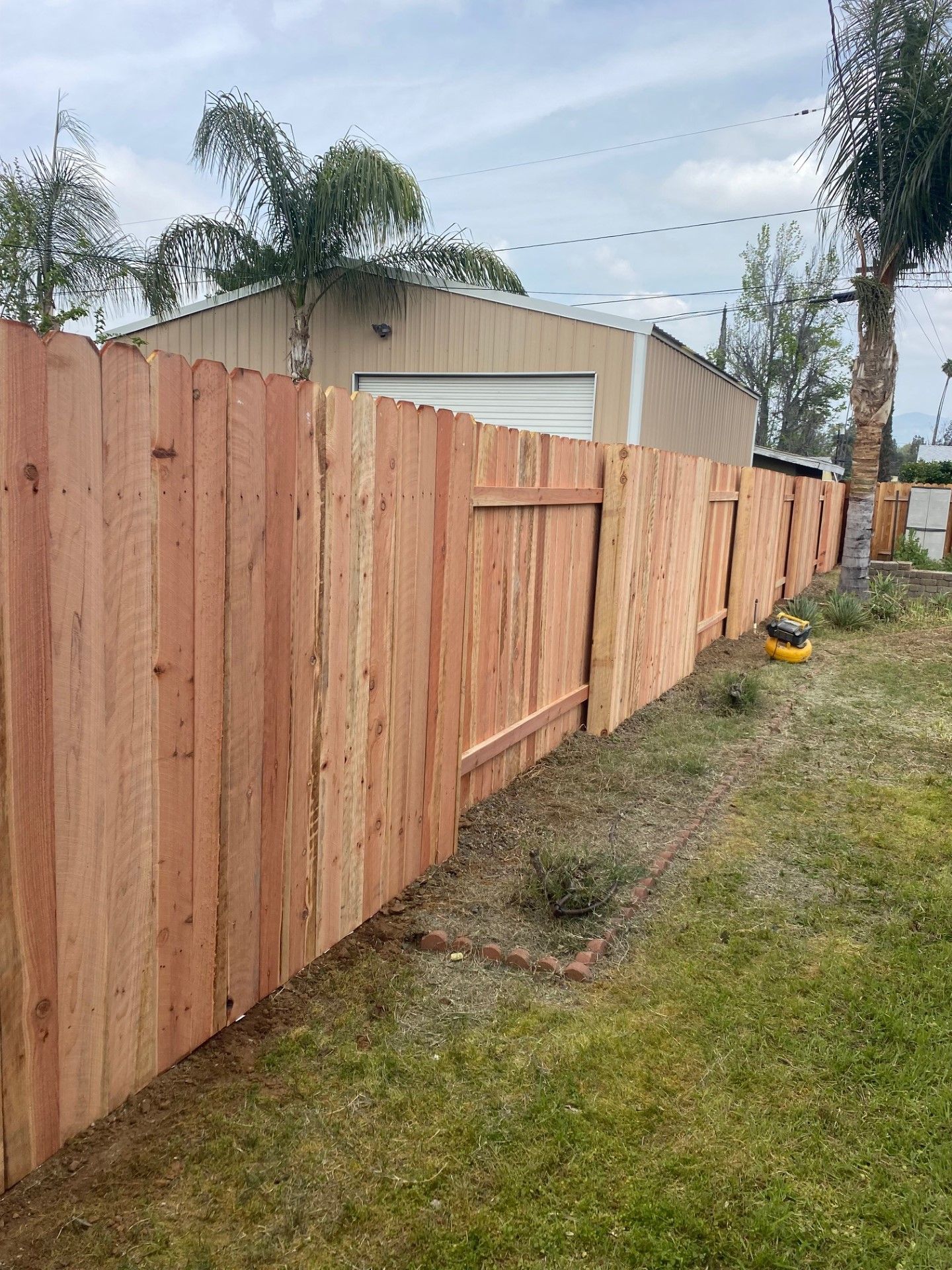 Wood fencing