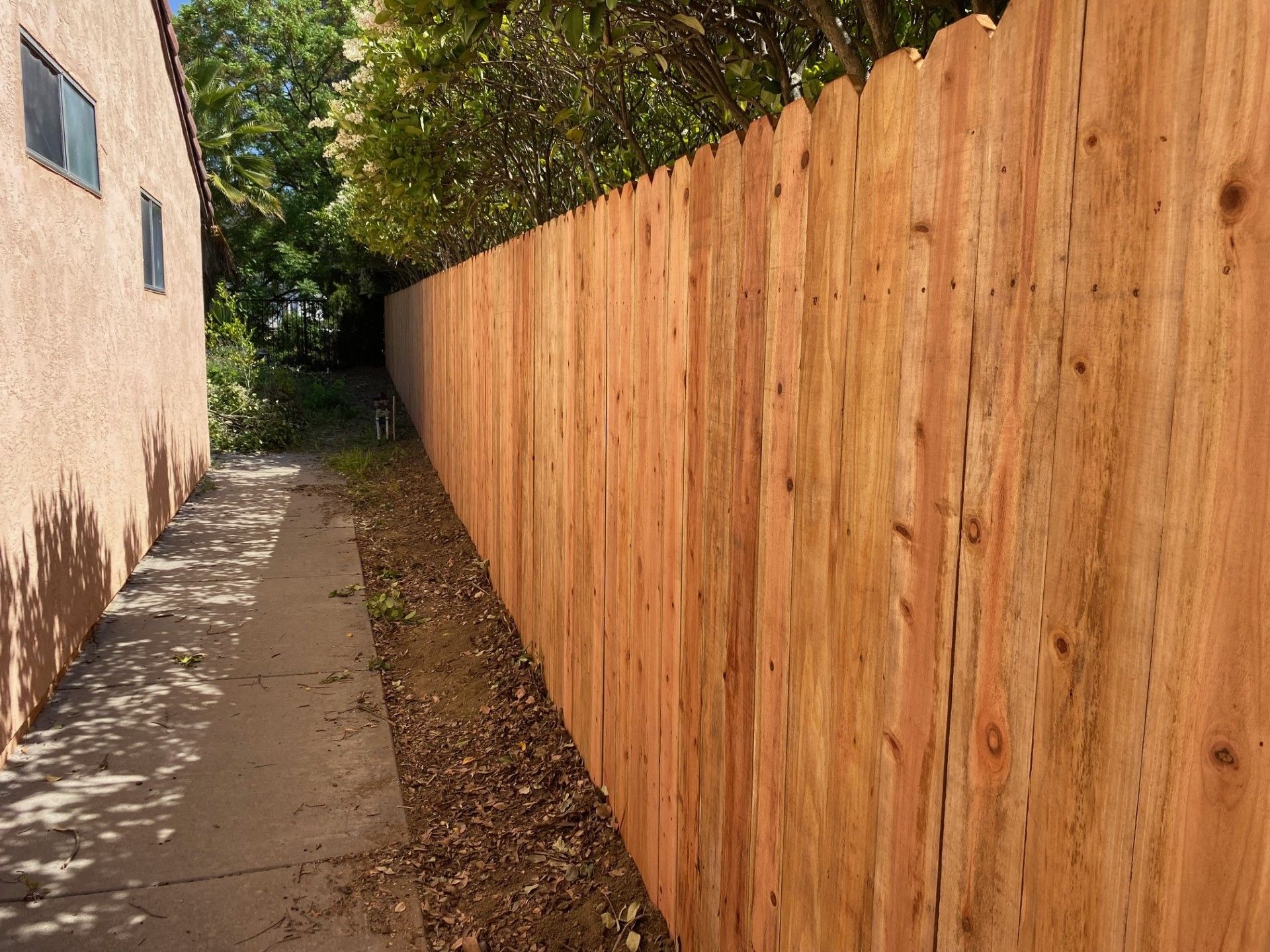 Wood fencing
