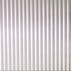 Vertical white and gray striped corrugated metal surface