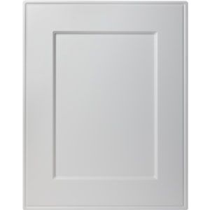 White cabinet door panel with recessed rectangular design