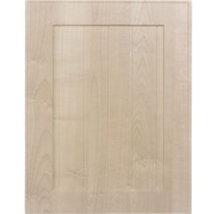 Light wood cabinet door with a simple recessed rectangular panel