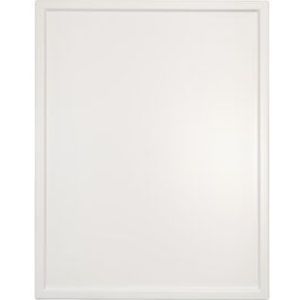 Blank white framed canvas on a light background