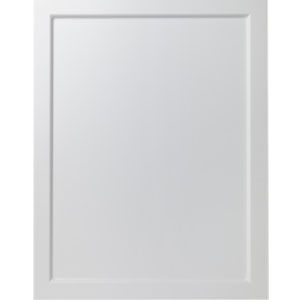 White paneled cabinet door with a simple recessed rectangular design.