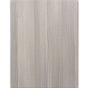 Light gray vertically striped textured panel with a subtle curved edge on the right