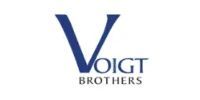 Voigt Brothers logo in blue and black text on a white background