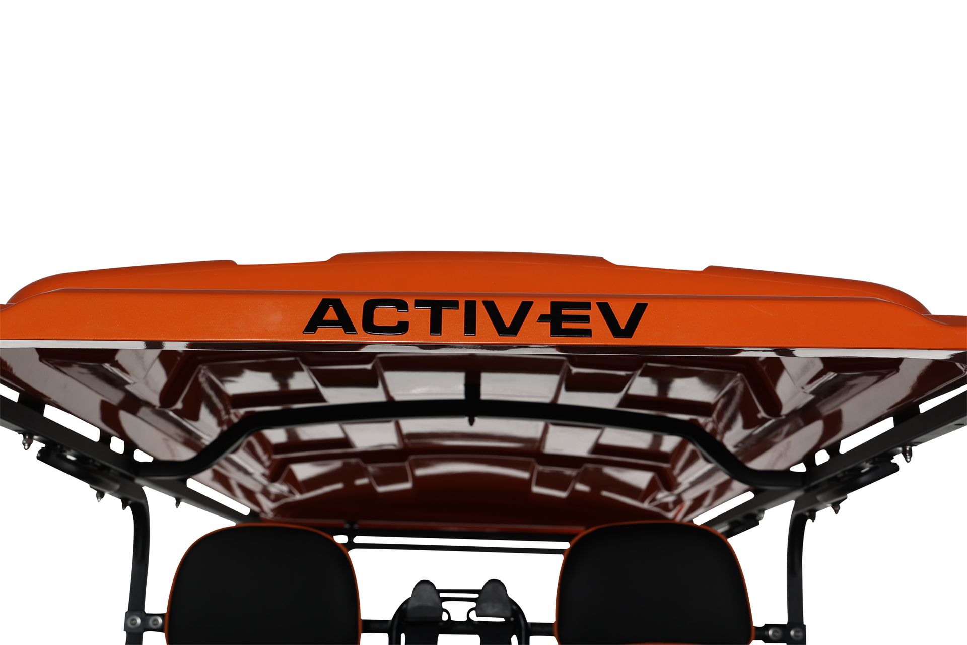 The roof of a vehicle with the word active on it.