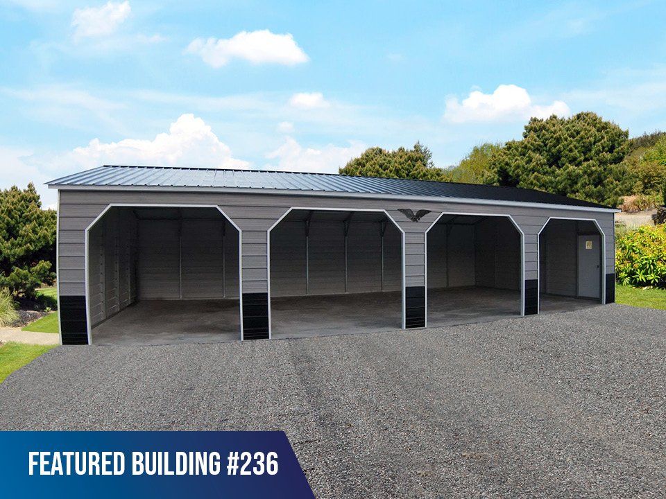 4 Car Garage Grey-Black   Dutch Openings