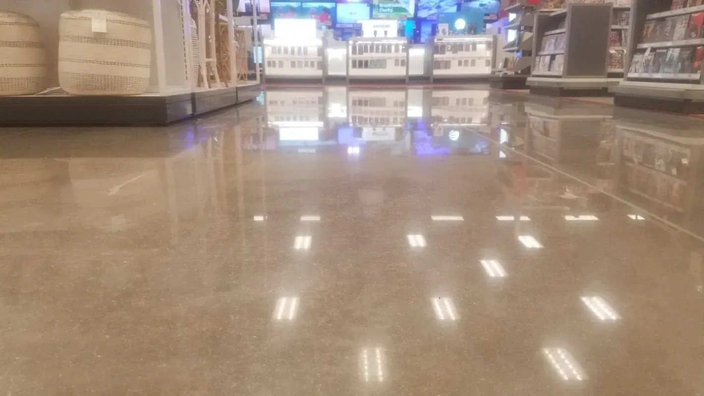 Interior of a large Asian market with polished floors and a red neon sign reading “America’s No.1 Asian Market”