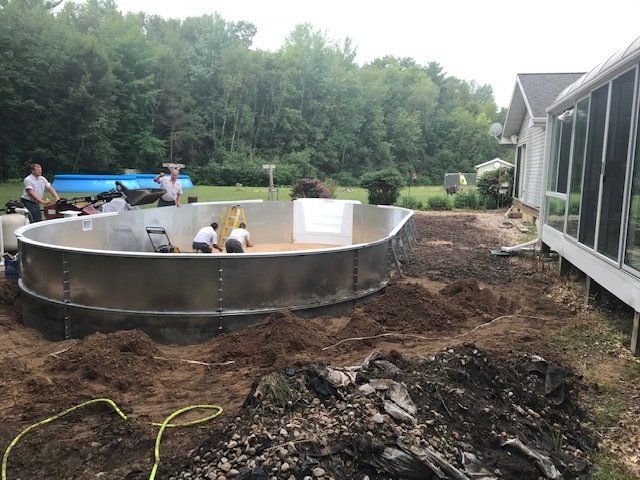 Pool Installation in progress