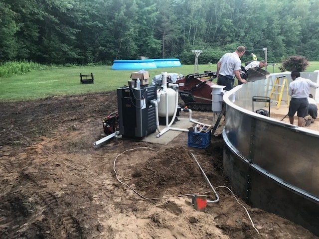 Pool Installation in progress