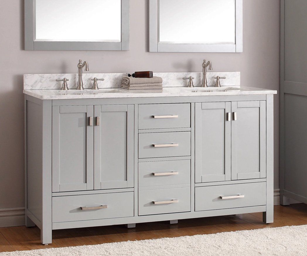 Bathroom white cabinet