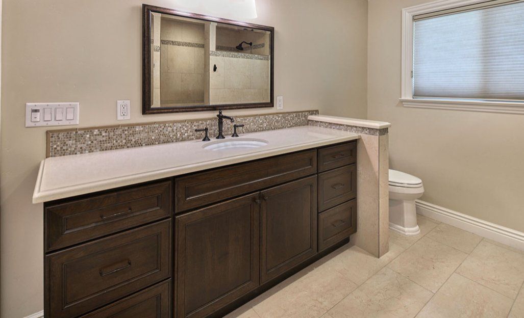 Bathroom countertop and cabinet