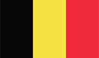 Flag of Belgium: vertical black, yellow, and red stripes.