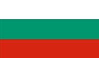 The flag of Bulgaria: three horizontal bands of white, green, and red.