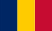 Flag of Chad: a vertical tricolor of blue, yellow, and red.