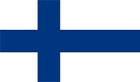 Flag of Finland: White field with a blue Nordic cross.