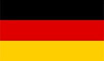 Flag of Germany: Horizontal bands of black, red, and gold.