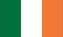 Irish flag: vertical tricolor of green, white, and orange.