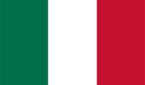 Flag of Italy: Vertical tricolor with green, white, and red stripes.