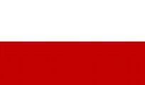 Polish flag: a horizontal bicolor of white on top and red on the bottom.