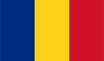 Flag of Romania: Vertical stripes of blue, yellow, and red.