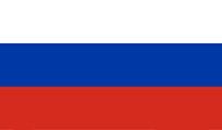 Flag of Russia: a horizontal tricolor of white, blue, and red stripes.