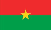 Flag of Burkina Faso: a red over green horizontal bi-color with a centered yellow star.