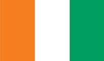 Flag of Côte d'Ivoire: Vertical tricolor of orange, white, and green stripes.