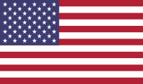 American flag: red and white stripes with a blue canton containing 50 white stars.