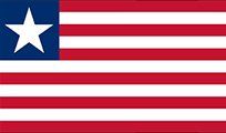 Flag of Liberia: Red and white stripes with a blue square in the top-left corner containing a white star.